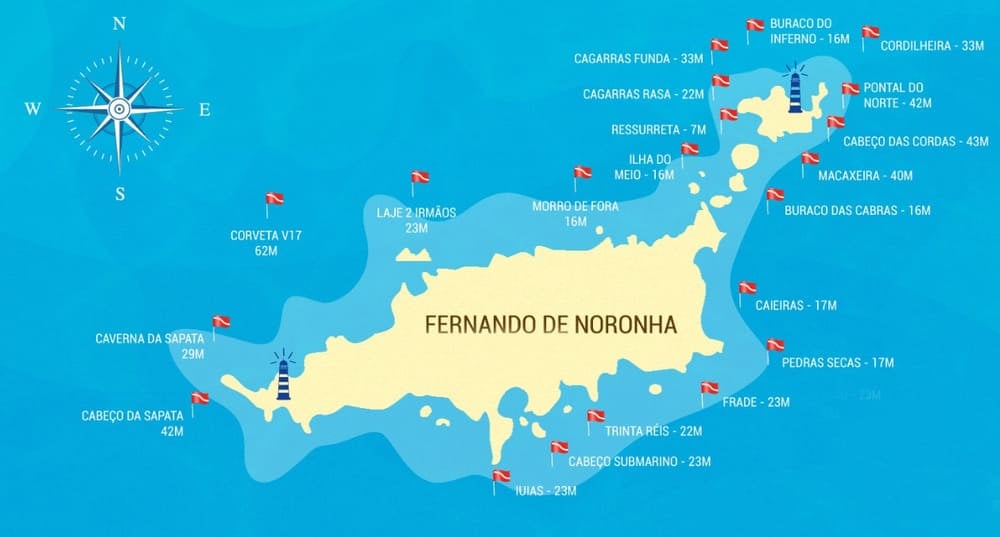 Sites de plongée à Fernando de Noronha Sites de plongée à Fernando de Noronha