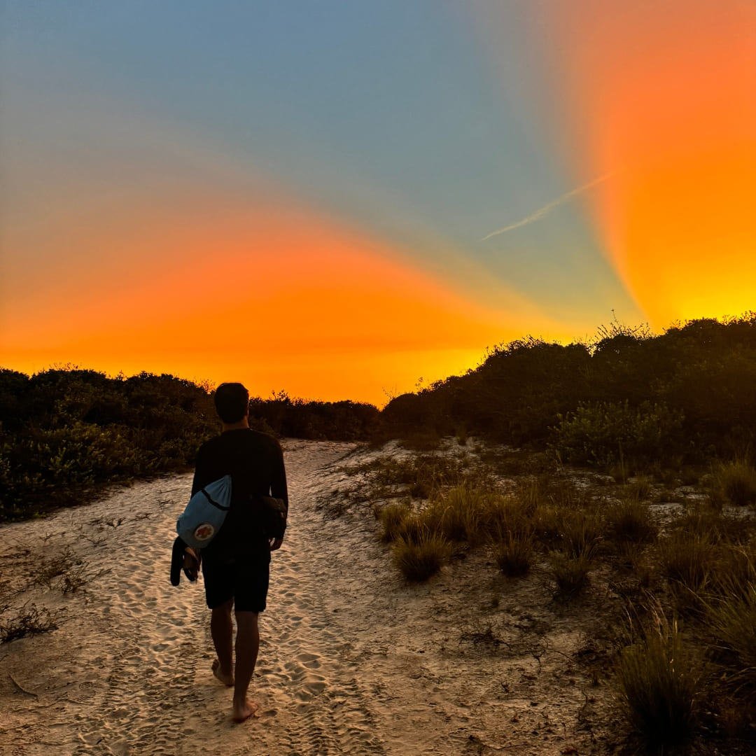Sonnenuntergang bei den Dünen in Lençóis Maranhenses Reise