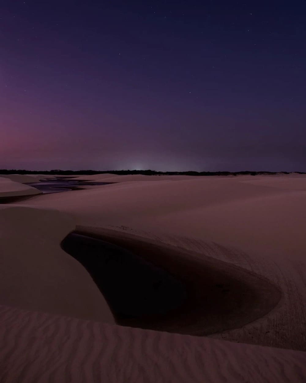 Lencois Maranhenses Woestijn bij nacht 