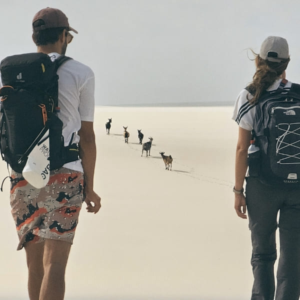 Couple at Lencois Maranhenses trekking
