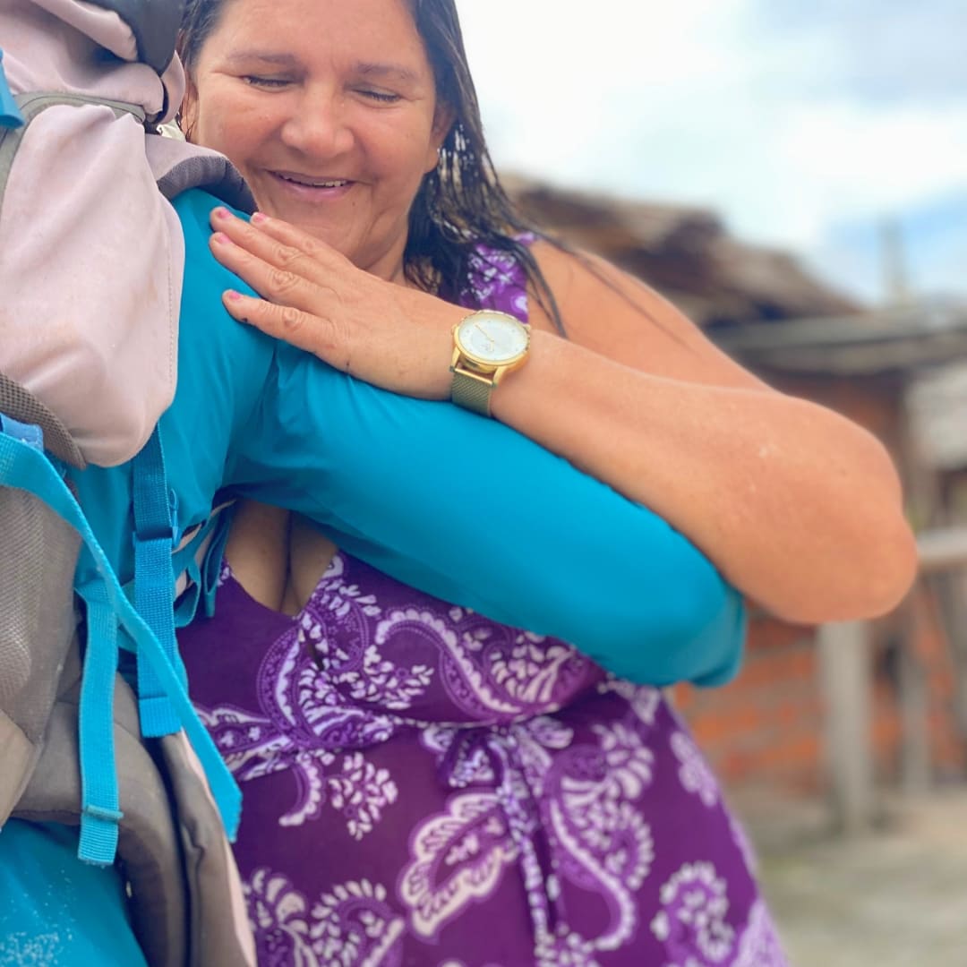 Empfang durch die lokale Gemeinde in Atins während der Wanderung durch die Lençóis Maranhenses