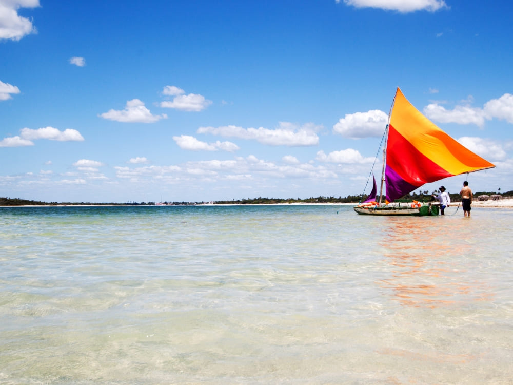 La plage de Tatajuba près de Jericoacoara, sur la Route des Émotions au Brésil